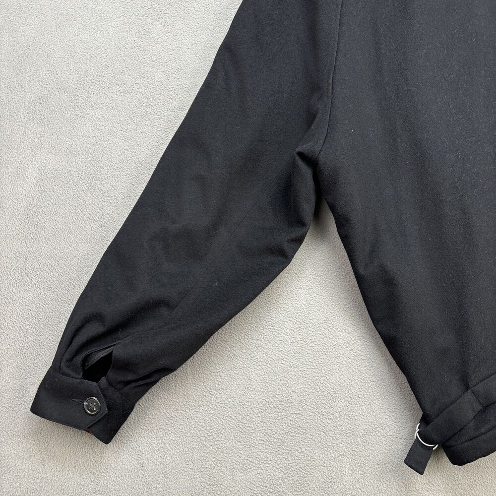 Daniel Cremieux Wool Coat Mens L Black Signature Collection Flannel Lined - Picture 11 of 12